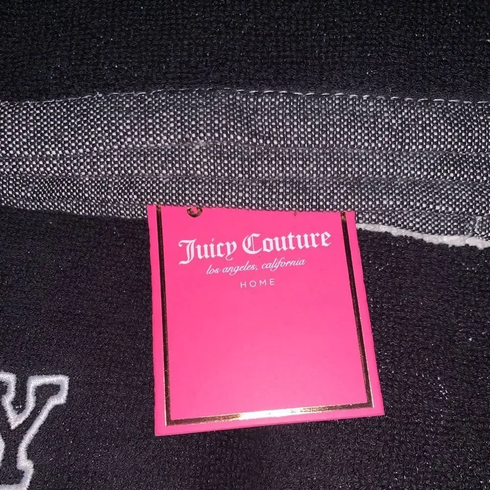 Brand New Black-grey juicy Couture Bath Towel Set